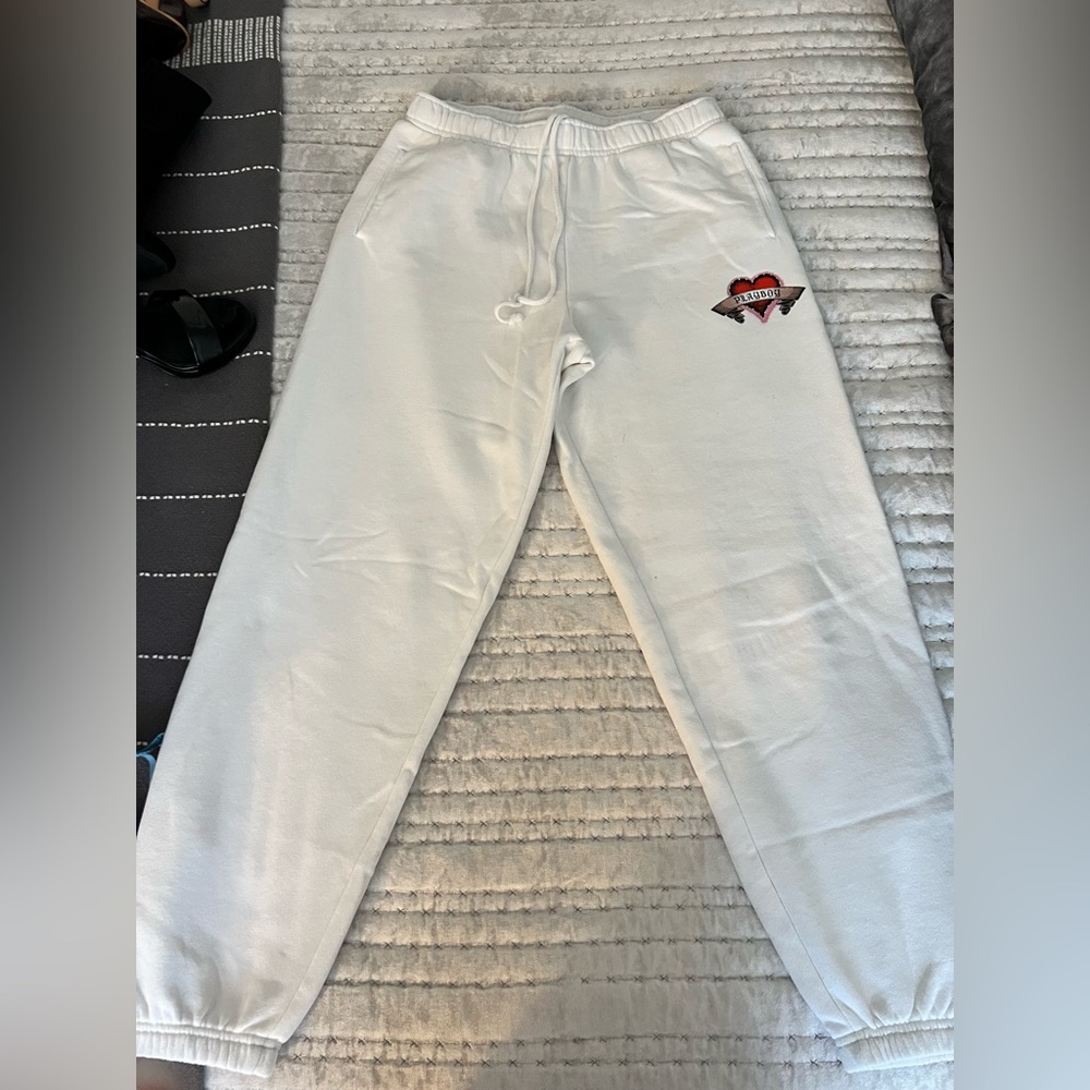 Playboy White Sweatpants